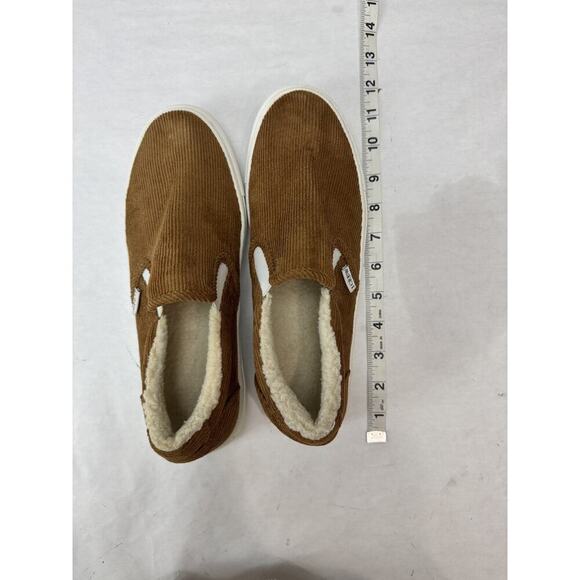 J Crew Corduroy Slip-On Sneakers with Sherpa Fleece Lining Shoe Size 9.5 Comfort - Picture 11 of 12